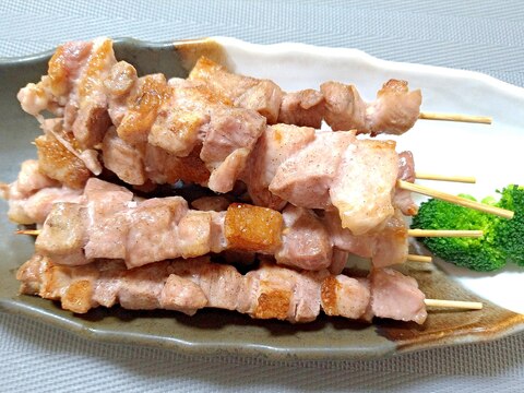 魚焼きグリルで本格的な味★豚串（塩）